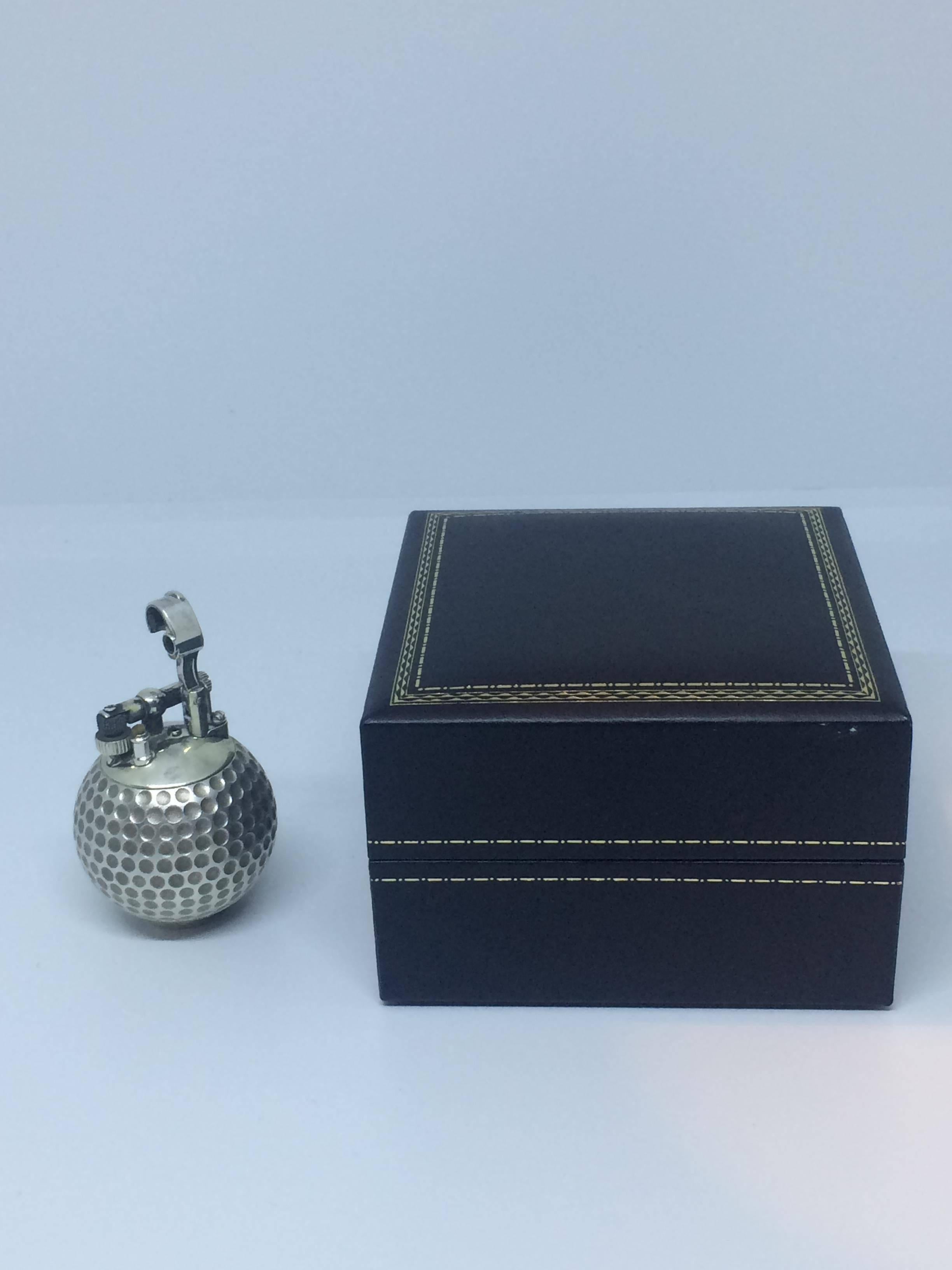 Art Deco Dunhill Golf Ball Table Lighter For Sale