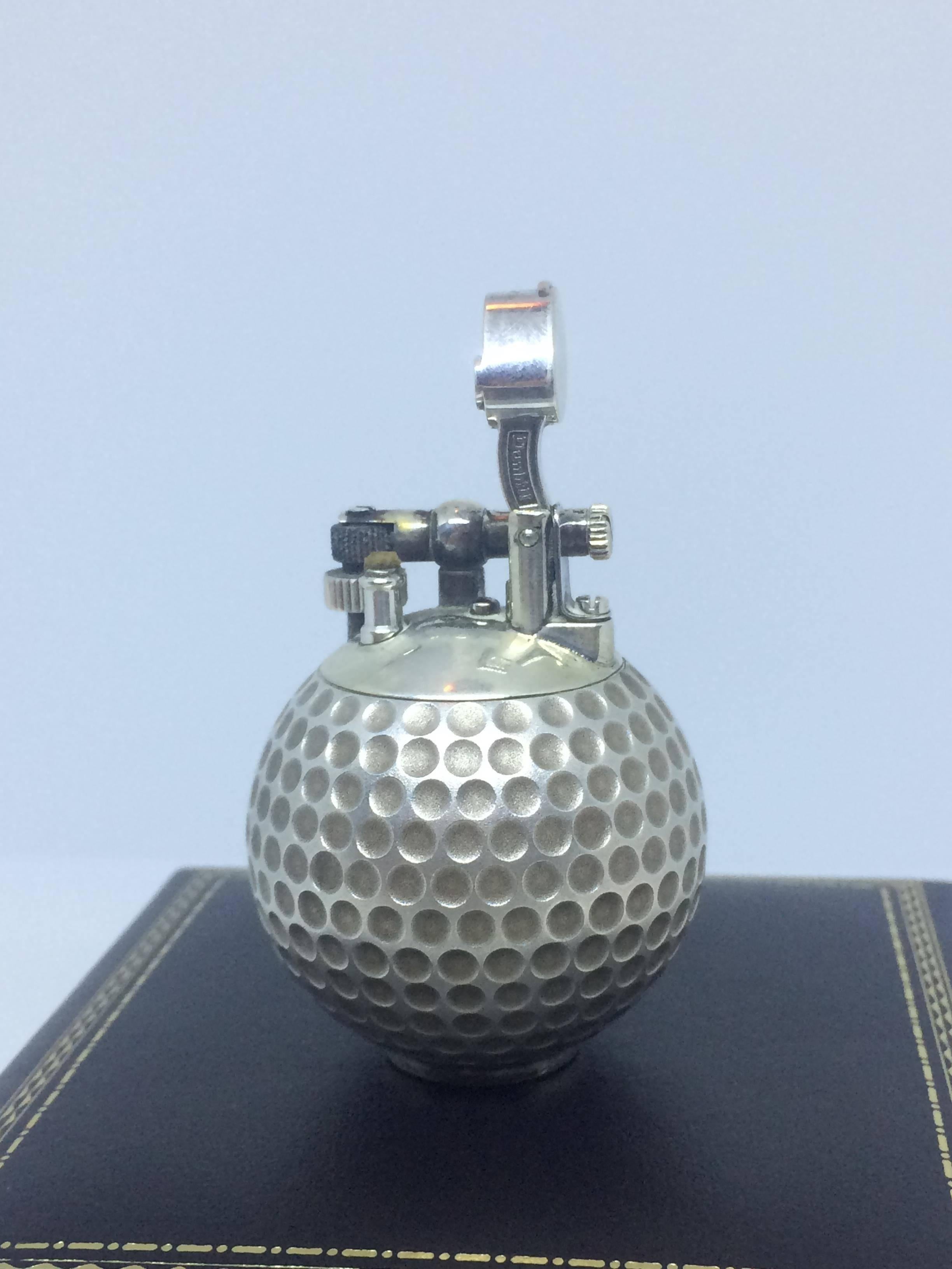 Hand-Crafted Dunhill Golf Ball Table Lighter For Sale