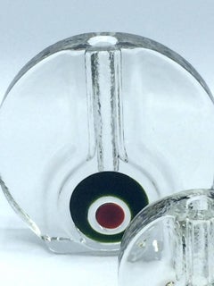 Set of Three Bud Vases by Walther Glass, Bullseye Edition