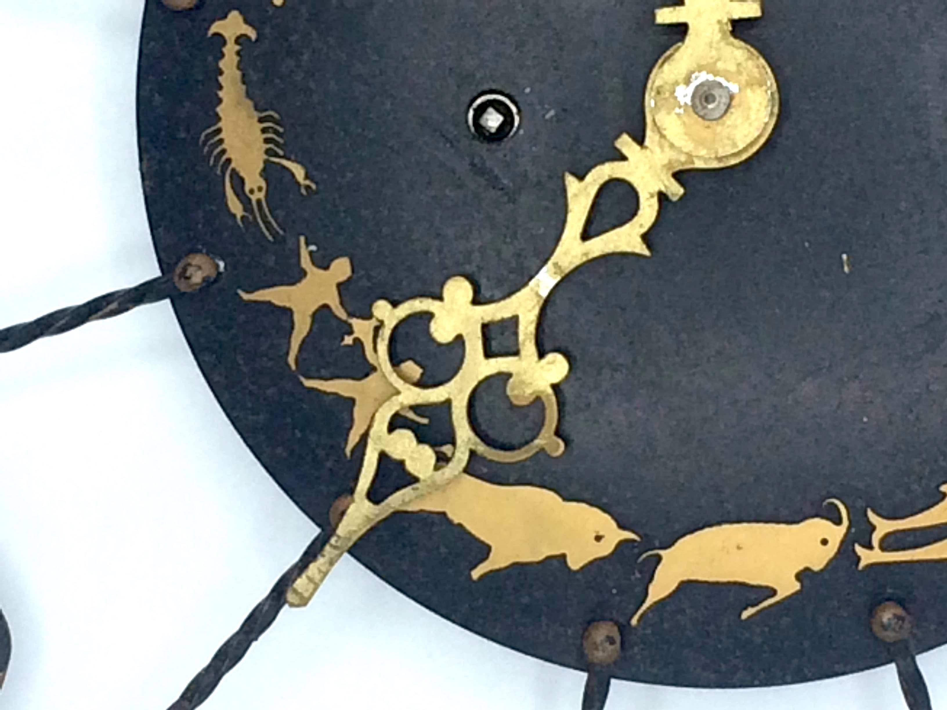wrought iron clock