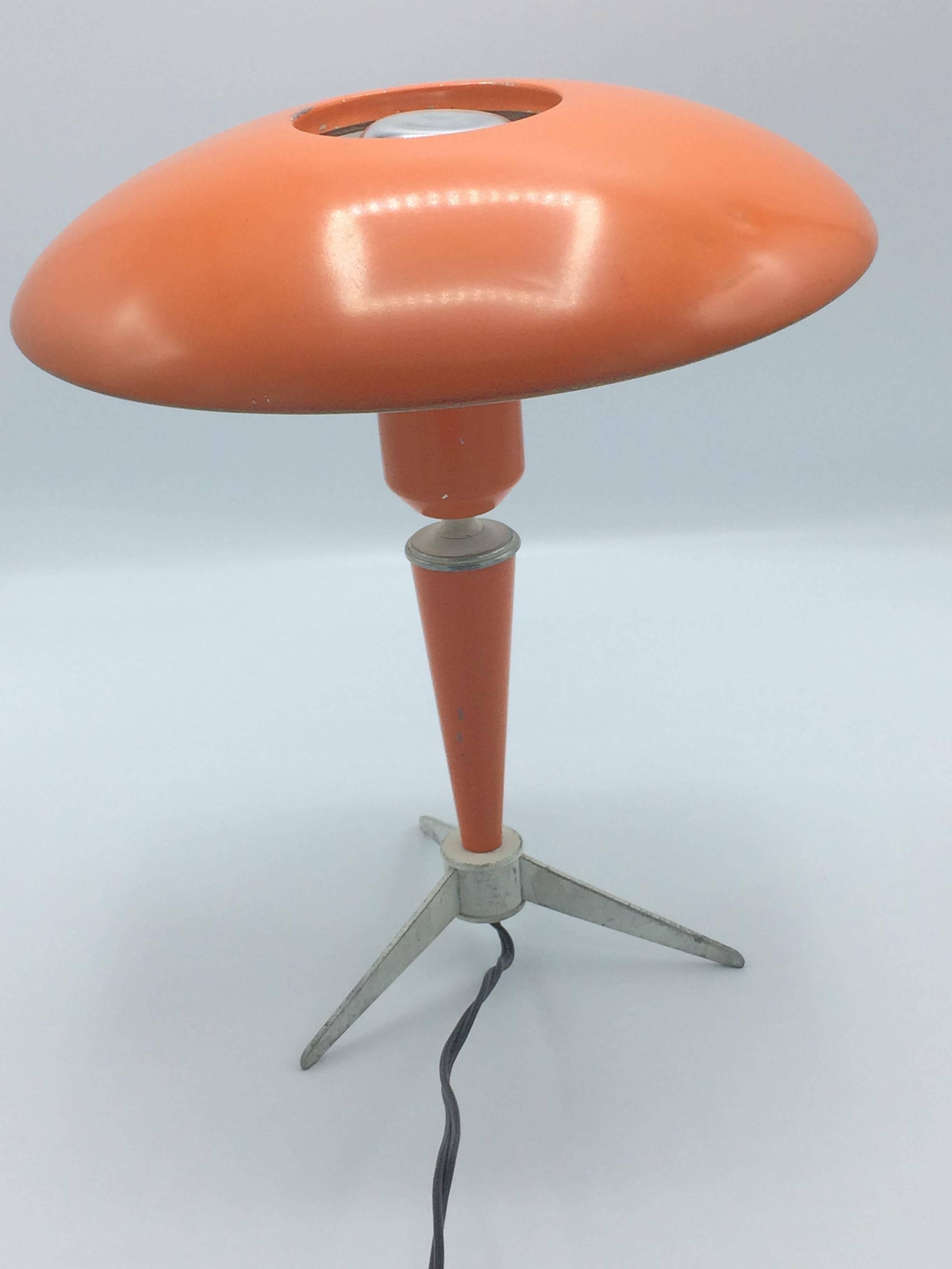 Mid-Century Modern Tripod UFO Desk Lamp by Louis Kalff for Philips, 1950s For Sale