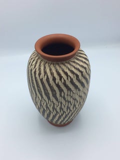 Vase Sgraffito moderne du milieu du siècle dernier d'Allemagne de l'Ouest par Wekara