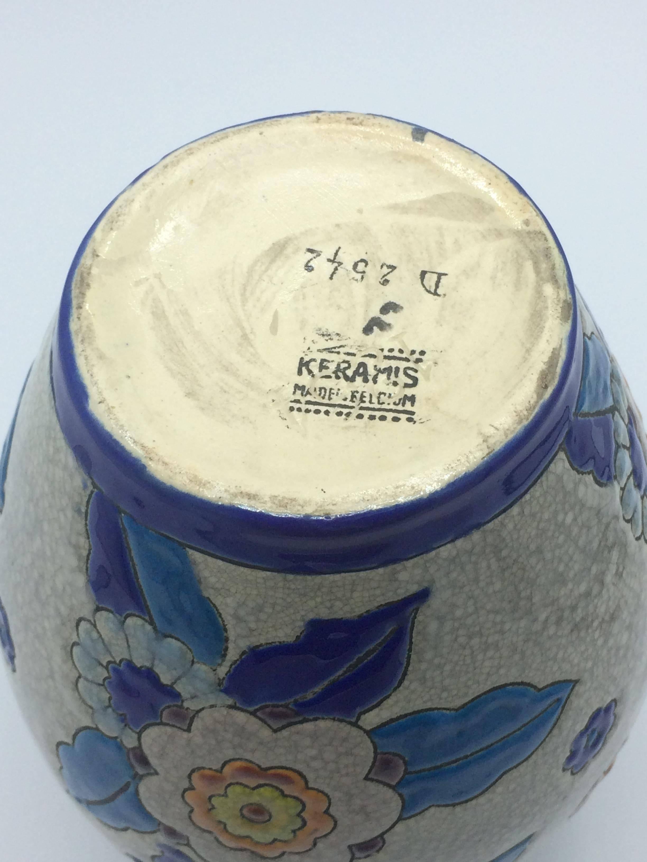 Early 20th Century Art Deco Keramis Flower Vase, 1929 For Sale