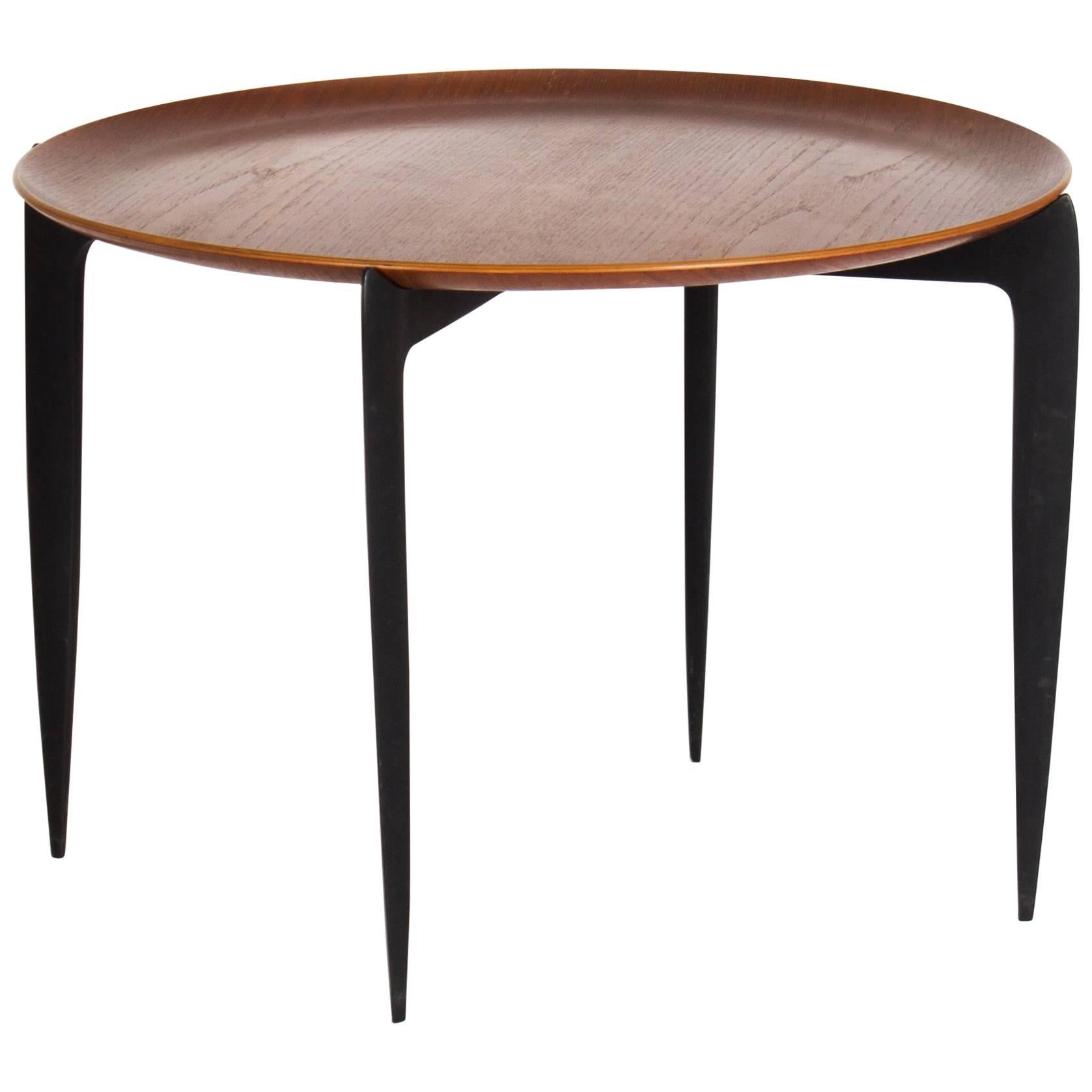 Midcentury Round Tray Table by H. Engholm & S.A. Willumsen for Fritz Hansen