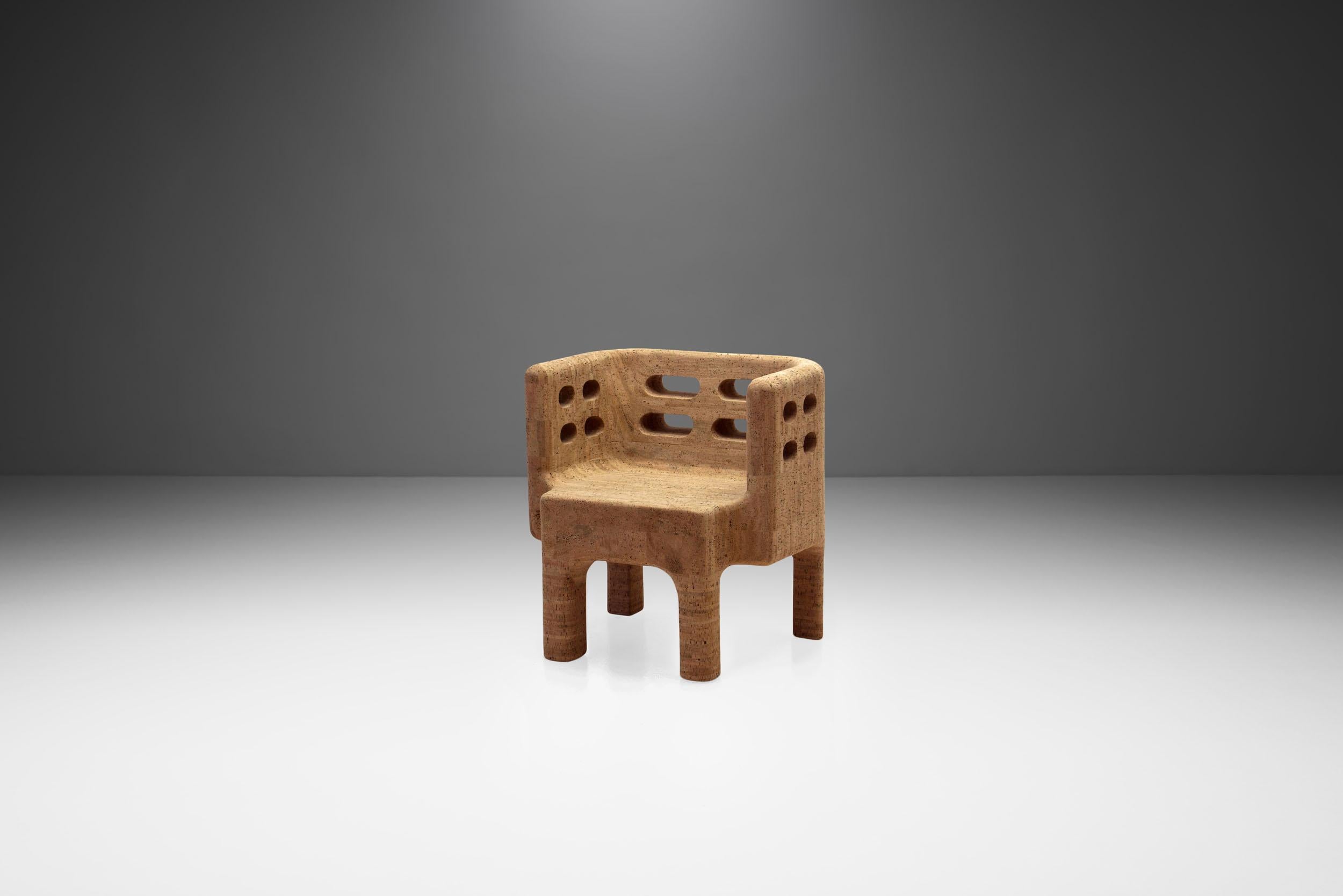 Made in limited edition of only 150, the “Sobreiro” (Portuguese for cork oak tree) armchair is part of the small exclusive Sobreiro Collection of cork furniture designed by the Campana Brothers. 

This armchair – the only chair in the collection –