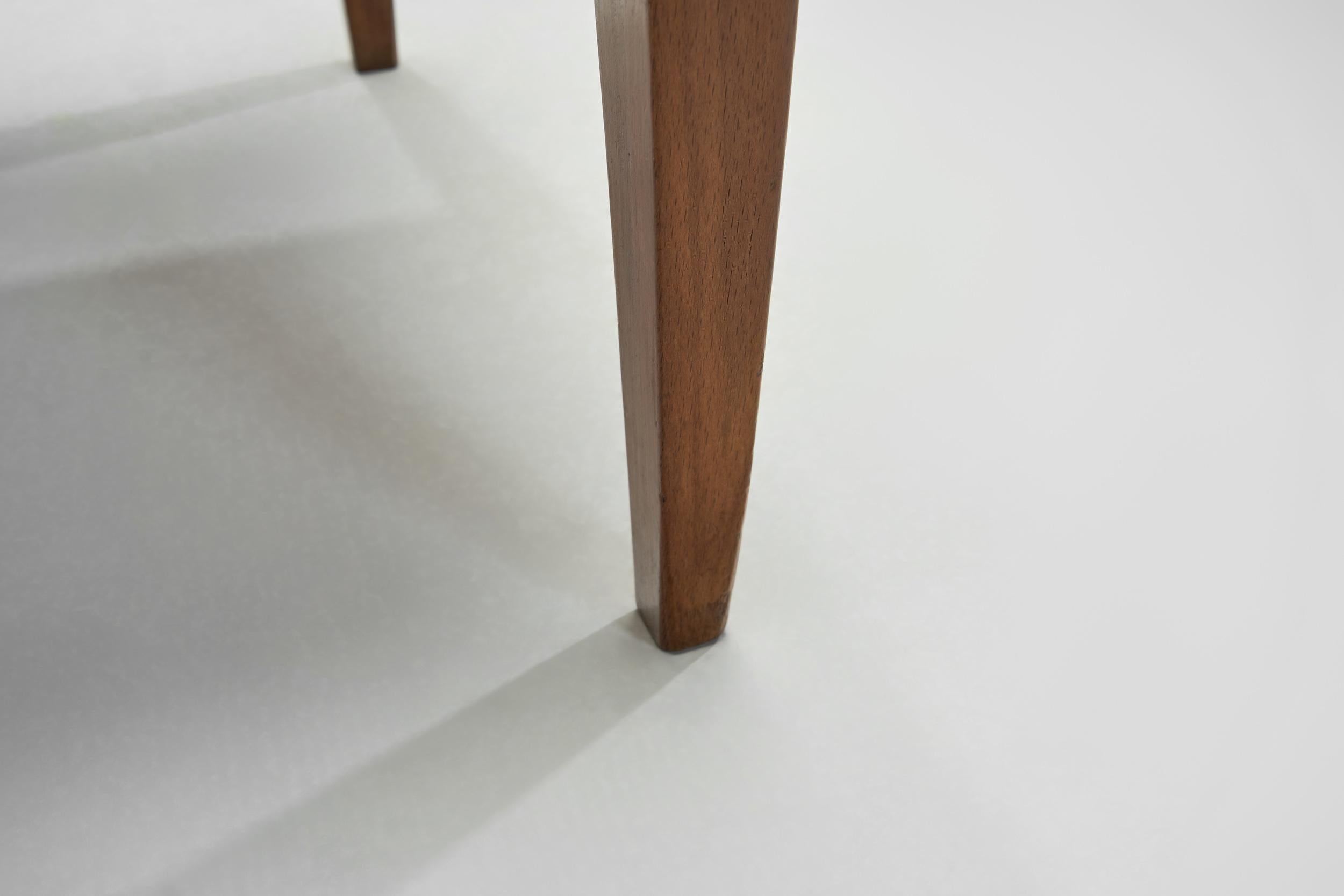 Hocker mit gepolstertem Sitz von La Compagnie des Arts Français, Frankreich 1940er Jahre im Angebot 7