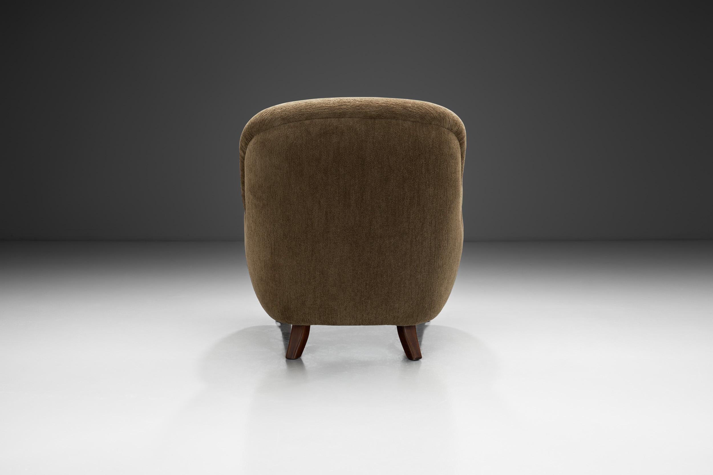 Poltrona scandinava imbottita in Oak di Berga Möbler, Svezia, anni '40 In condizioni buone in vendita a Utrecht, NL