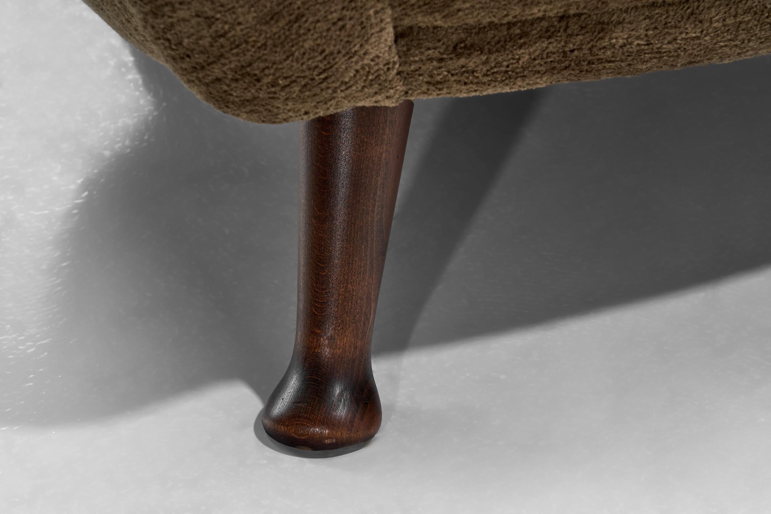 Poltrona scandinava imbottita in Oak di Berga Möbler, Svezia, anni '40 in vendita 7