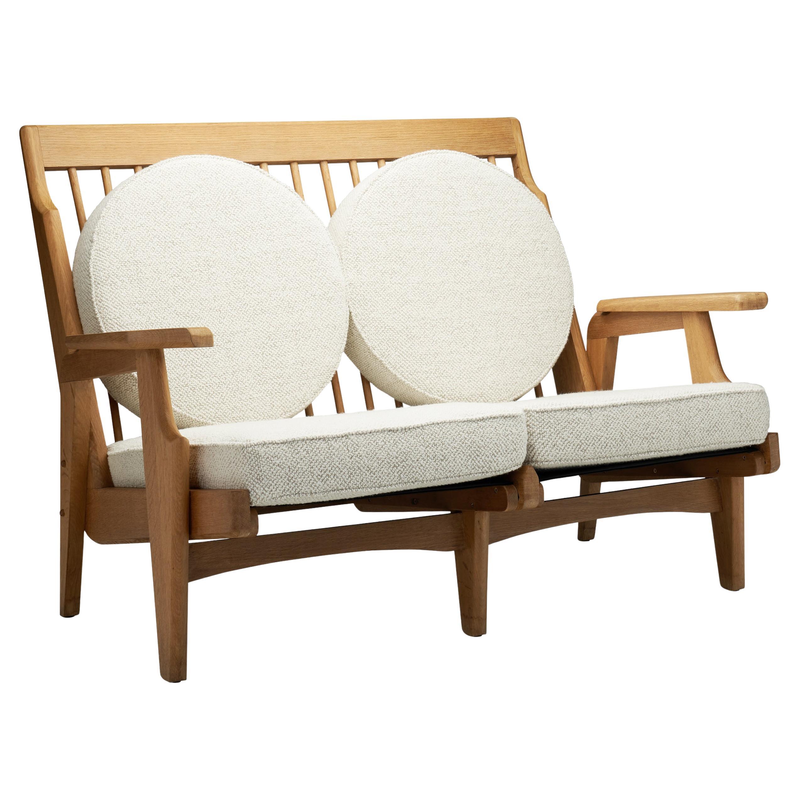 "Maria" Two-Seater Sofa by Guillerme et Chambron for Votre Maison, France 1960s