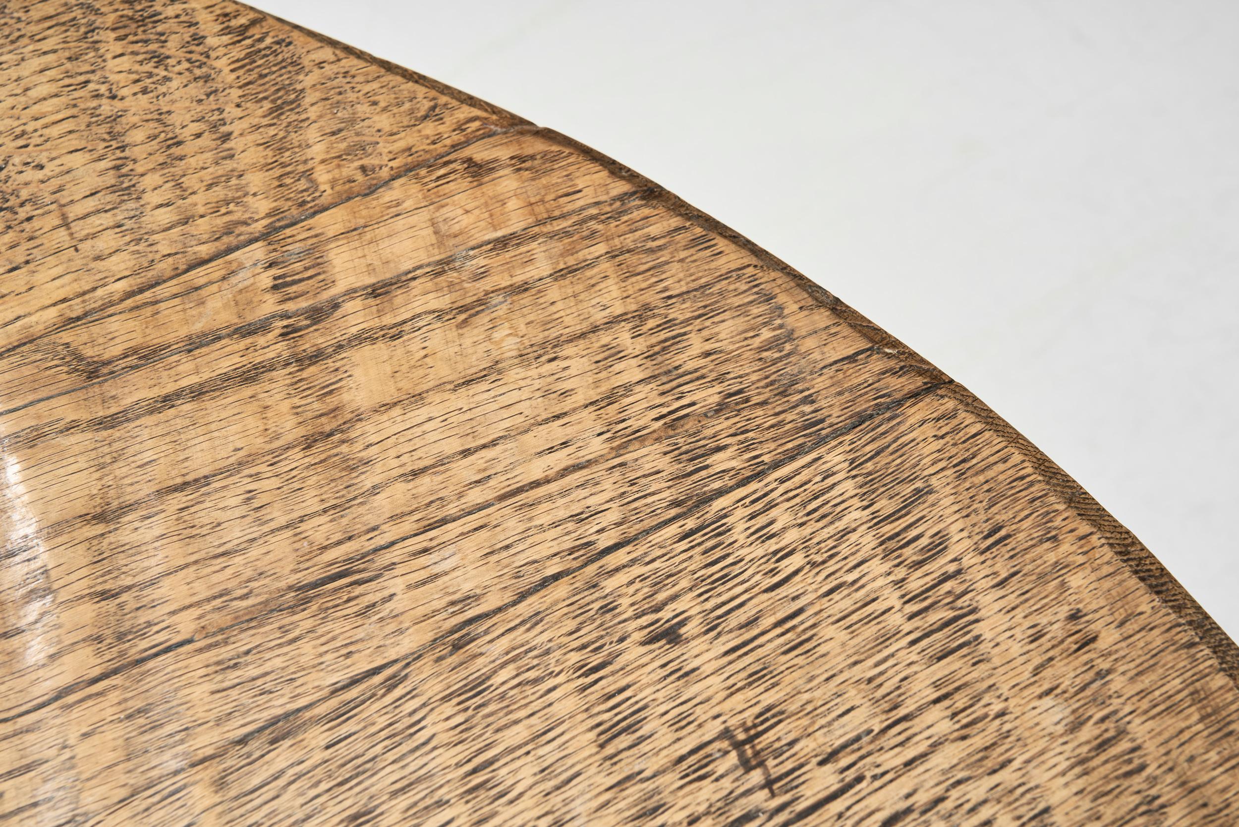 European Brutalist Wooden Coffee Table, Europe second half of the 20th century For Sale 7