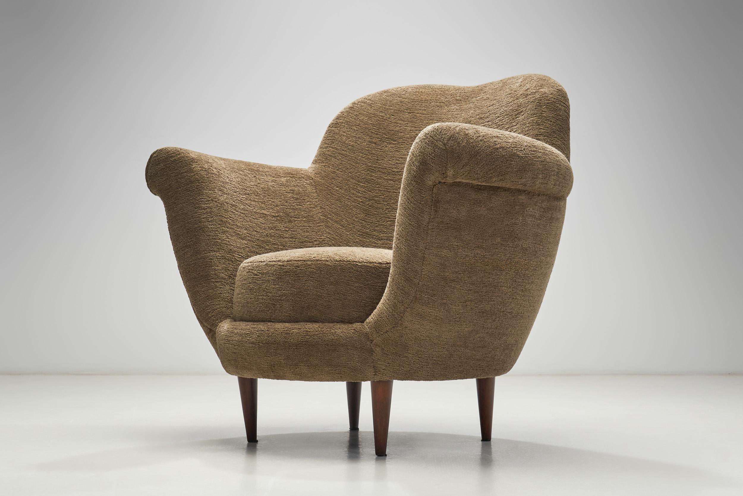 Paire de fauteuils Federico Munari (Attr.) à pieds fuselés, Italie années 1950 en vente 8