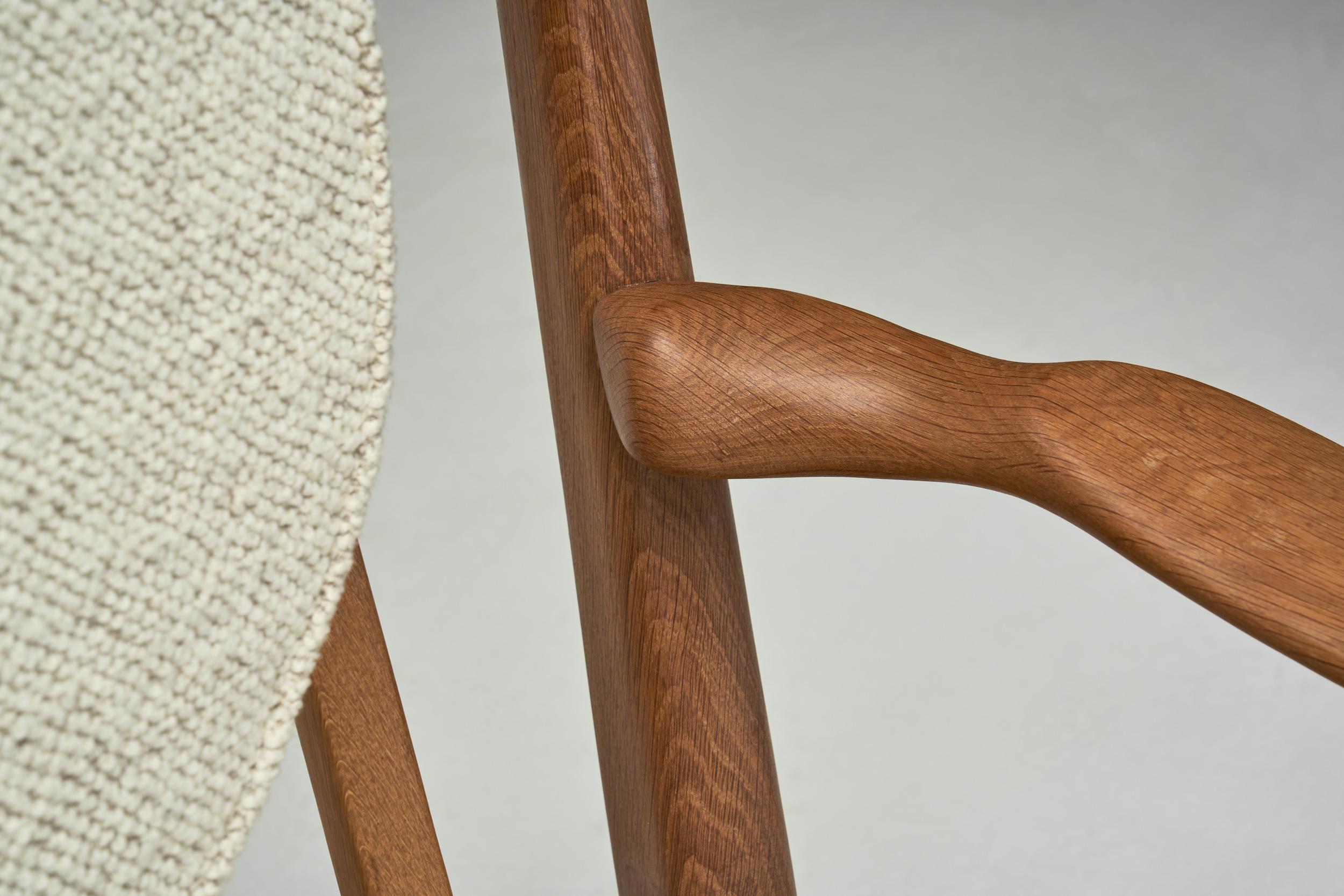 Guillerme et Chambron Zweisitzer-Sofa aus Eiche für Votre Maison, Frankreich 1960er Jahre im Angebot 5
