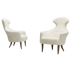 Ein Paar „Stora Eva“-Sessel von Kerstin Hörlin-Holmquist für NK, Schweden, 1950er Jahre