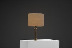Swedish Brass Spiral Table Lamp by Aneta, Sweden ca 1950s