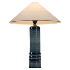 Blue Table Lamp by Olle Alberius for Rörstrand, Sweden Second Half of the 20th C