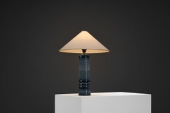 Blue Table Lamp by Olle Alberius for Rörstrand, Sweden Second Half of the 20th C