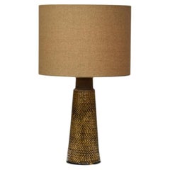 Tischlampe aus glasiertem Steingut von Nils Kähler für Kählers Fabrik, Dänemark, ca. 1960er Jahre