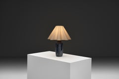 "1034" Blue Glazed Stoneware Lamp by Einar Johansen for Søholm, Denmark ca 1950s