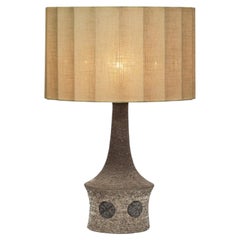 Teilweise glasierte Steingut-Tischlampe von Bartholdy Keramik, Dänemark, ca. 1960er Jahre
