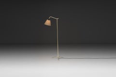 Patinated Brass Floor Lamp with Tripod Base, Denmark ca 1950s