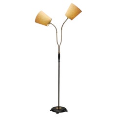 Stehlampe aus der Mitte des Jahrhunderts mit verstellbaren Lichtpunkten, Europa, 1940er Jahre
