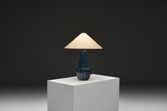 Glasierte Tischlampe Modell „1052“ von Einar Johansen für Søholm, Dänemark, ca. 1950er Jahre