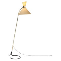 Lackierte Metall-Stehlampe mit Diabolo-Schirm, Europa, 1970er Jahre