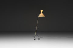 Lackierte Metall-Stehlampe mit Diabolo-Schirm, Europa, 1970er Jahre