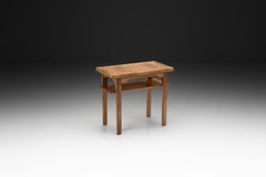 Beistelltisch aus Kiefernholz mit geometrischem Muster von Hilding Nilsson, Schweden, 1960er Jahre