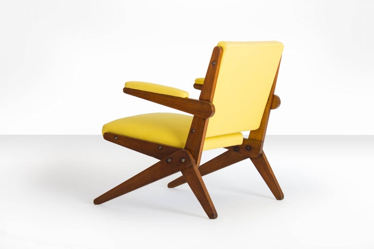 yellow lounge chair by