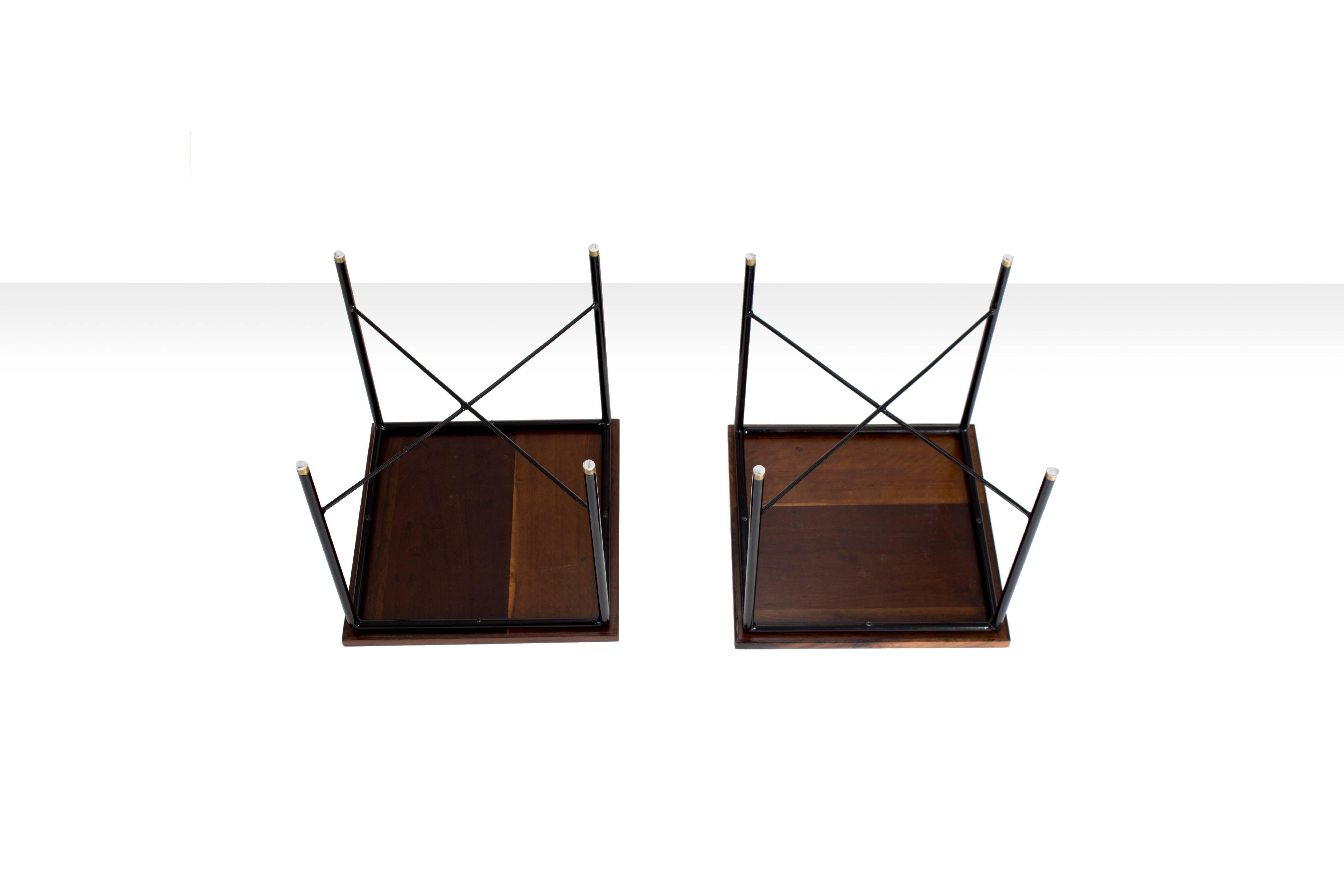 Mid-20th Century Pair of Side Tables by Geraldo de Barros, Brazil, 1960s