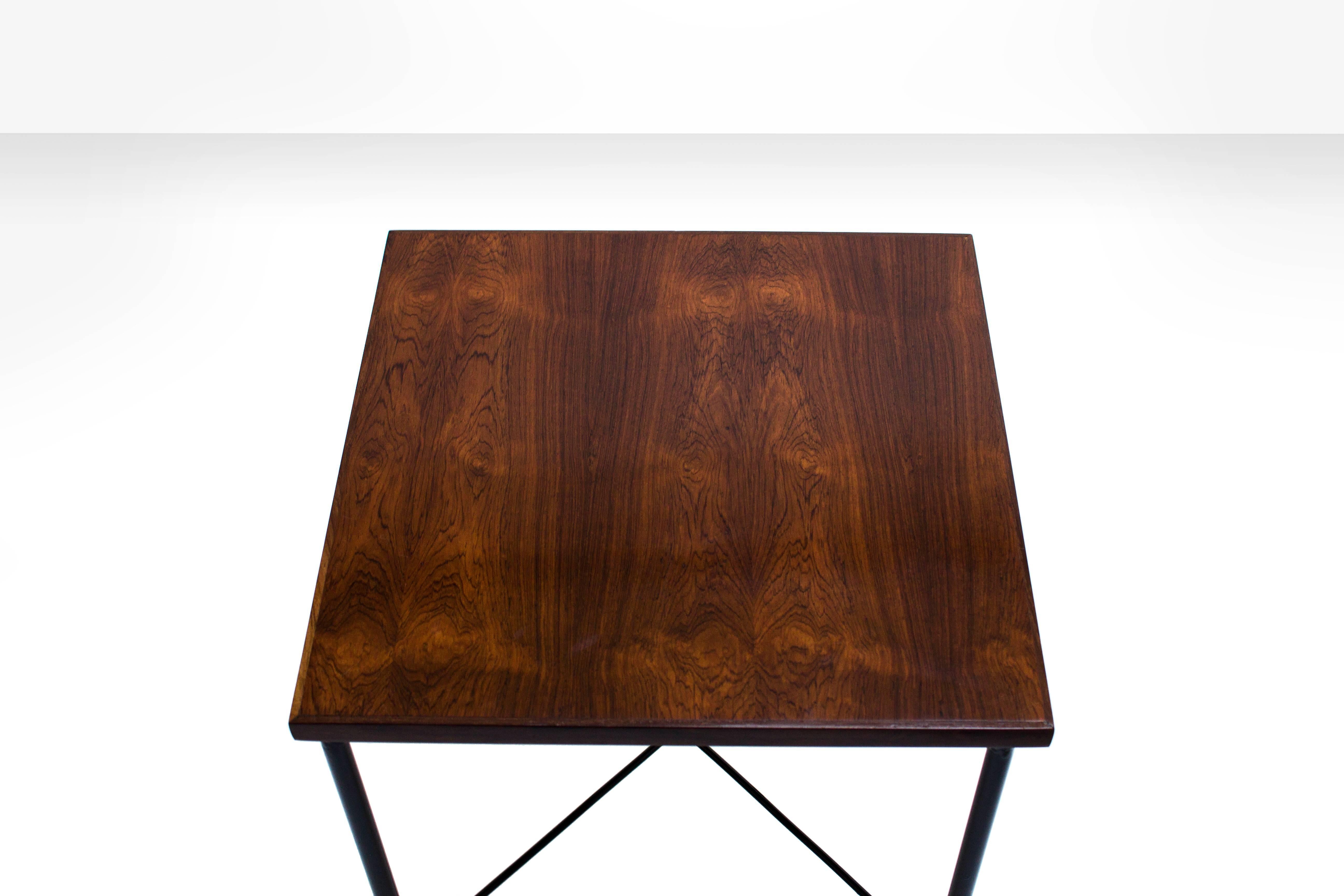 Veneer Pair of Side Tables by Geraldo de Barros, Brazil, 1960s
