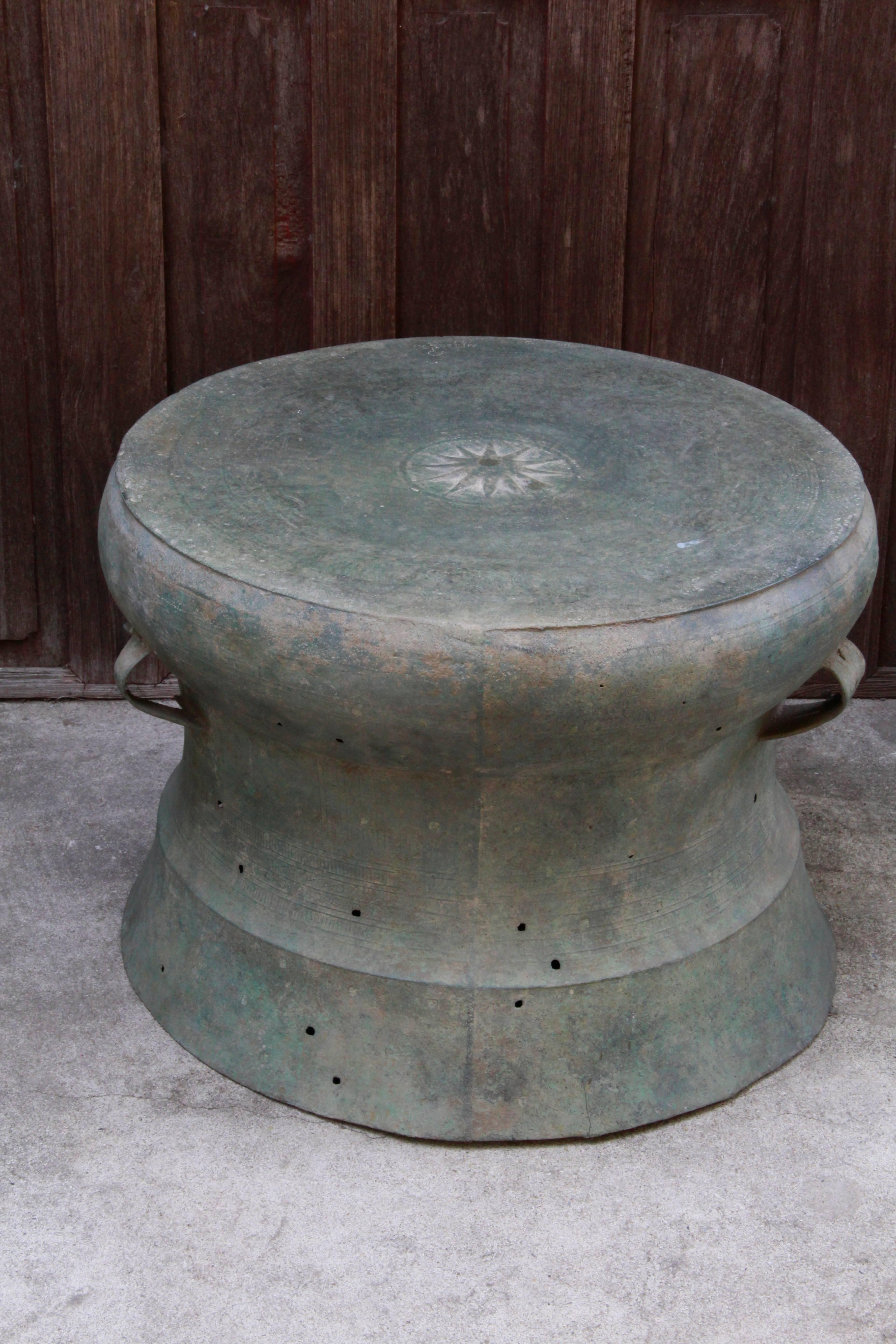 Vietnamese Dong Son Civilization ‘Vietnam’ Excavated Bronze Ritual Drum For Sale