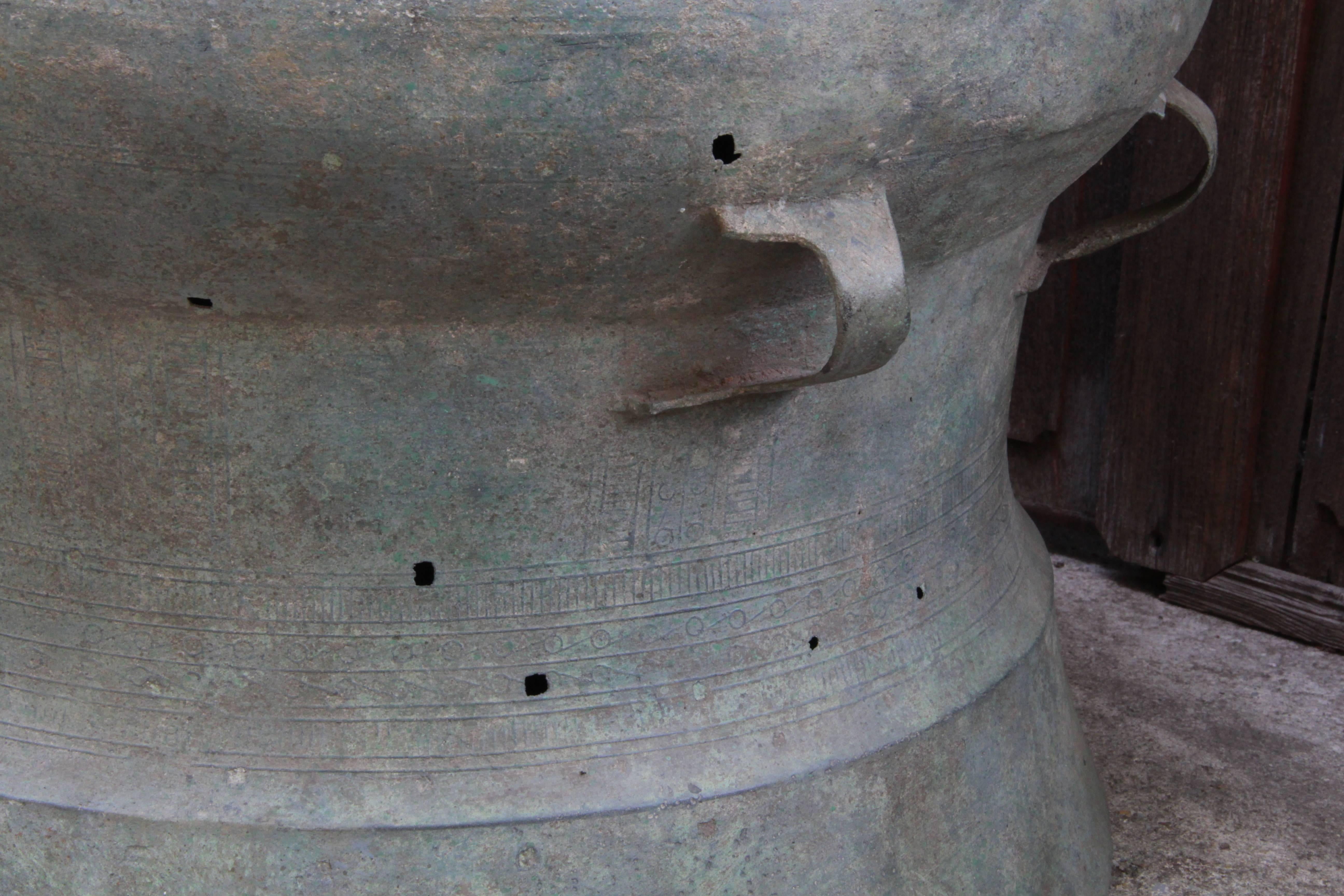 Dong Son Civilization ‘Vietnam’ Excavated Bronze Ritual Drum For Sale 3