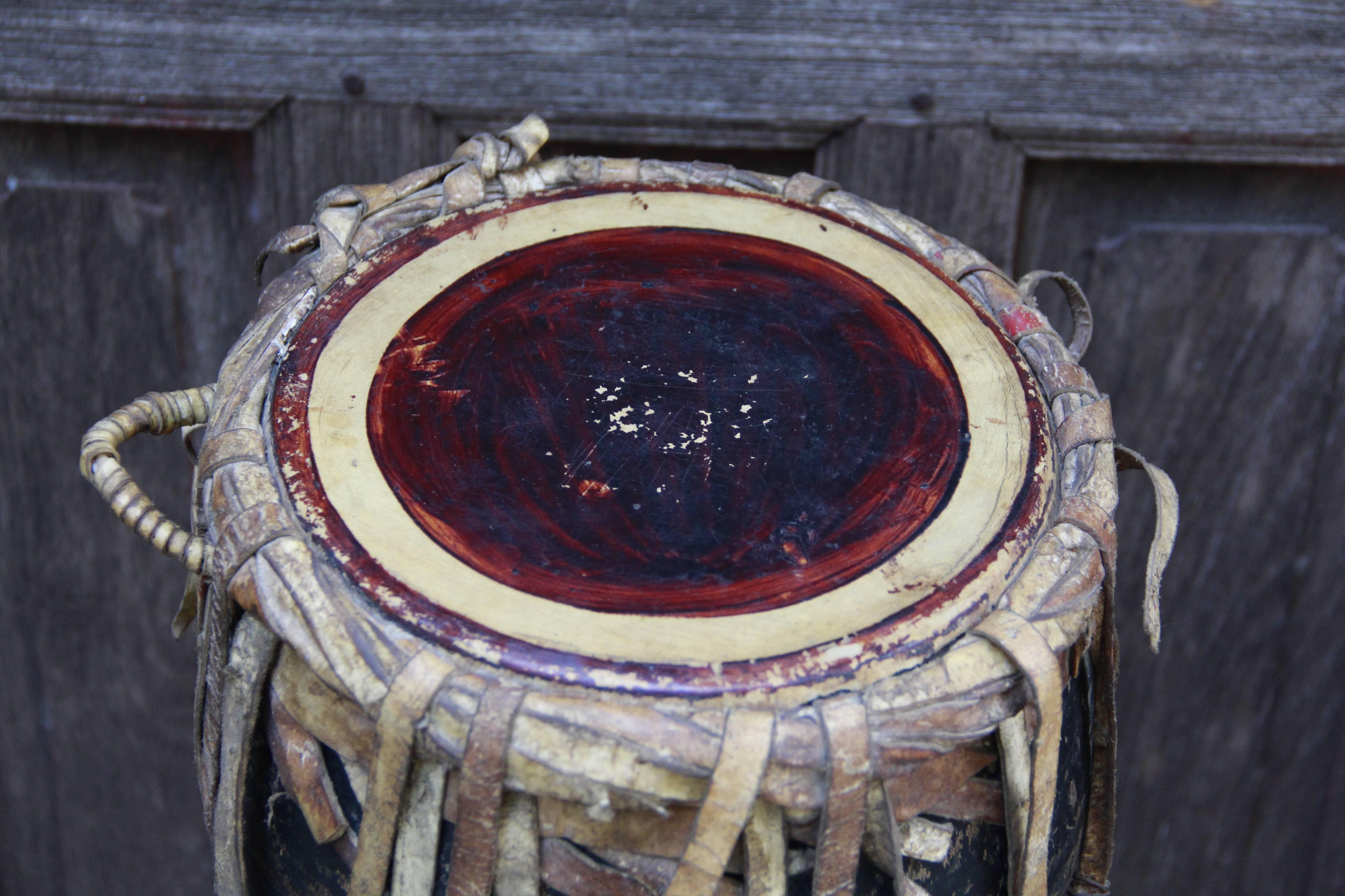 19th Century Gilded Lacquered Teak Burmese Goblet “Ozi” Drum For Sale 4