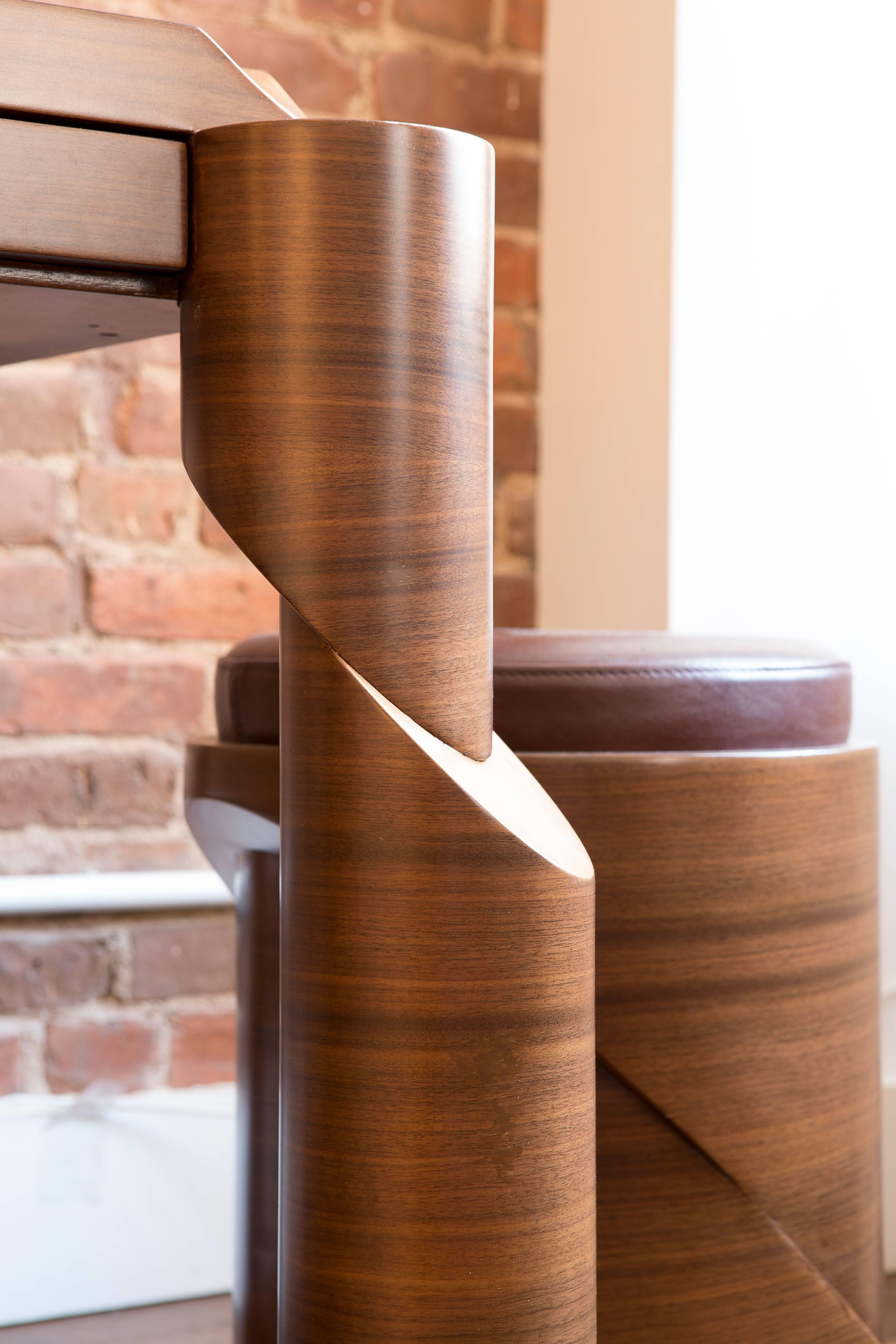 Modern Contemporary Grandmaster's Chess Game Table with Walnut and Maple Veneer For Sale