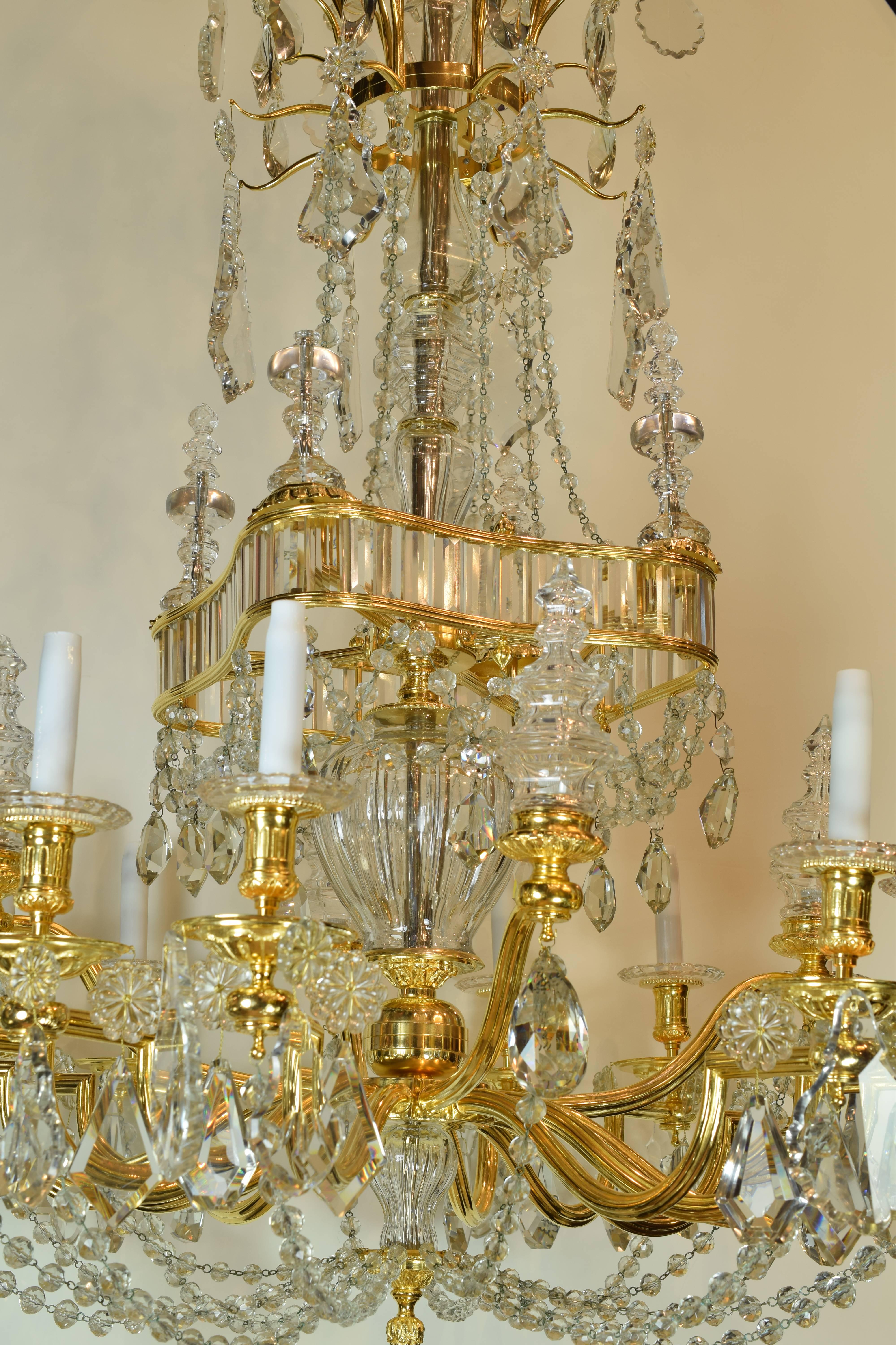 gilt bronze chandelier