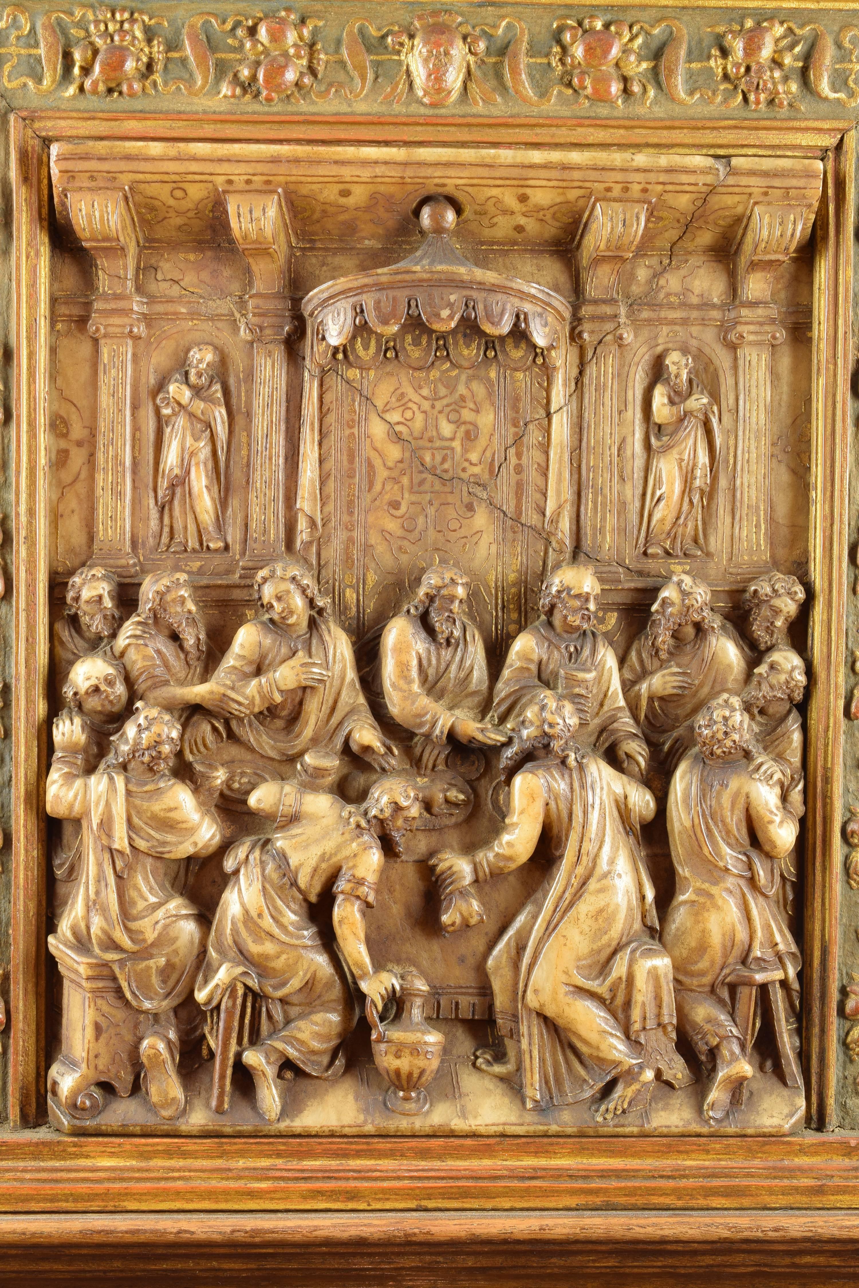 Carved Domestic Altar, Alabaster and Wood, Possibly Malines ‘Mechelen’ Mid-16th Century