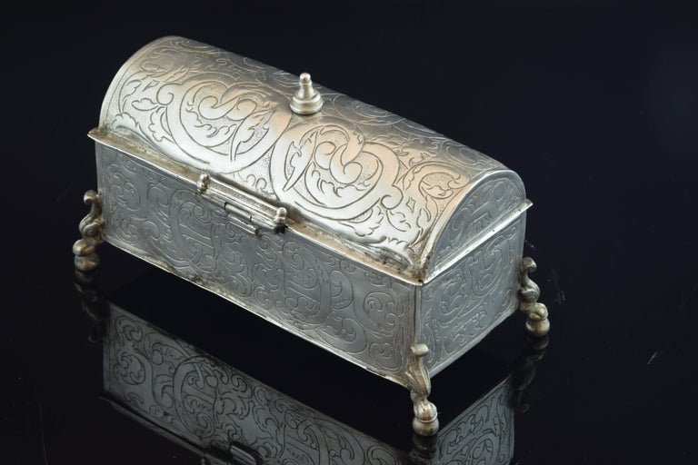 Baroque Silver Chest, Basque Country, Spain, 17th Century, 1617 For Sale