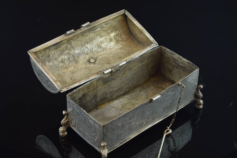 Early 17th Century Silver Chest, Basque Country, Spain, 17th Century, 1617 For Sale