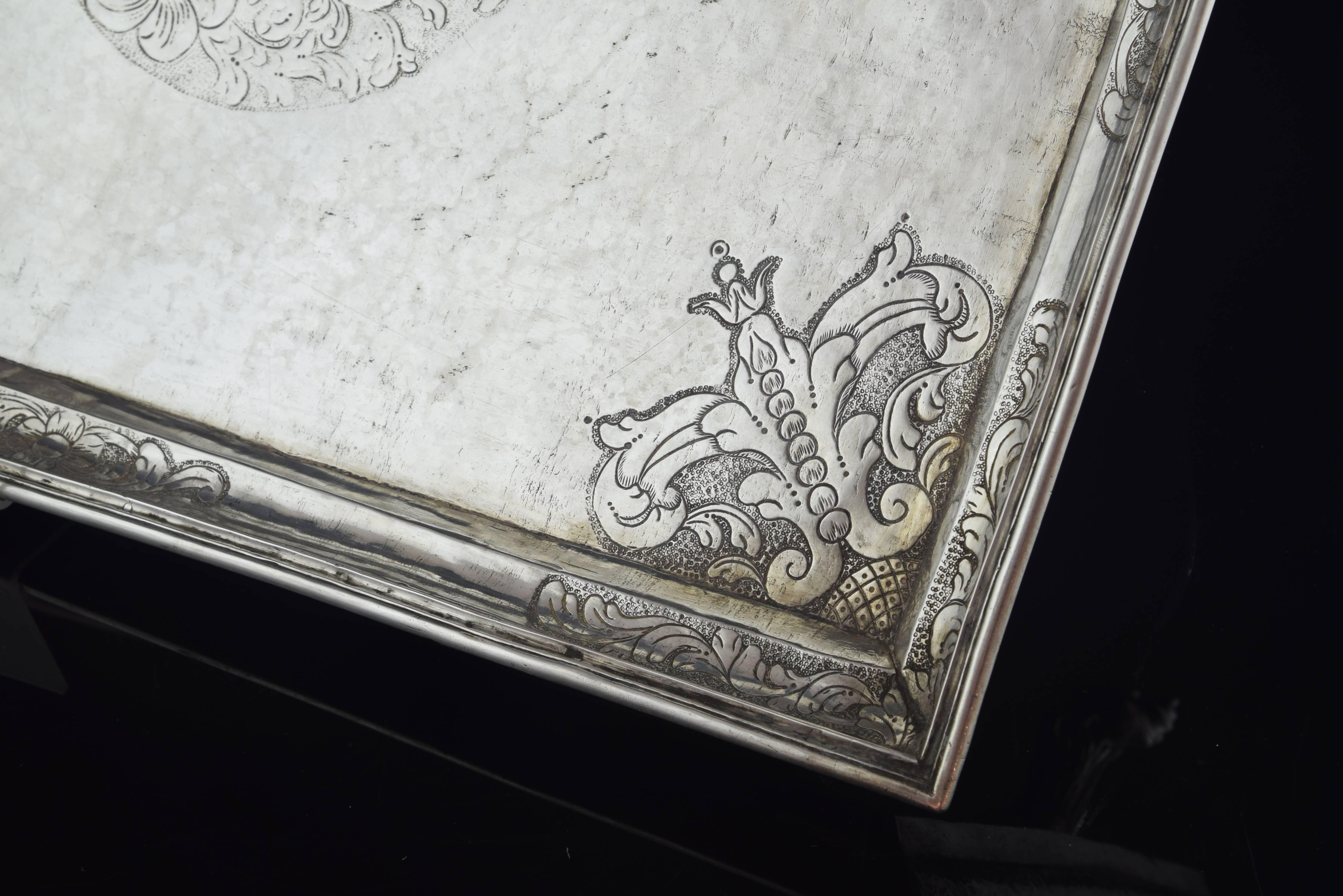 Silver Tray, Possibly Colonial 'South America', 18th Century 3
