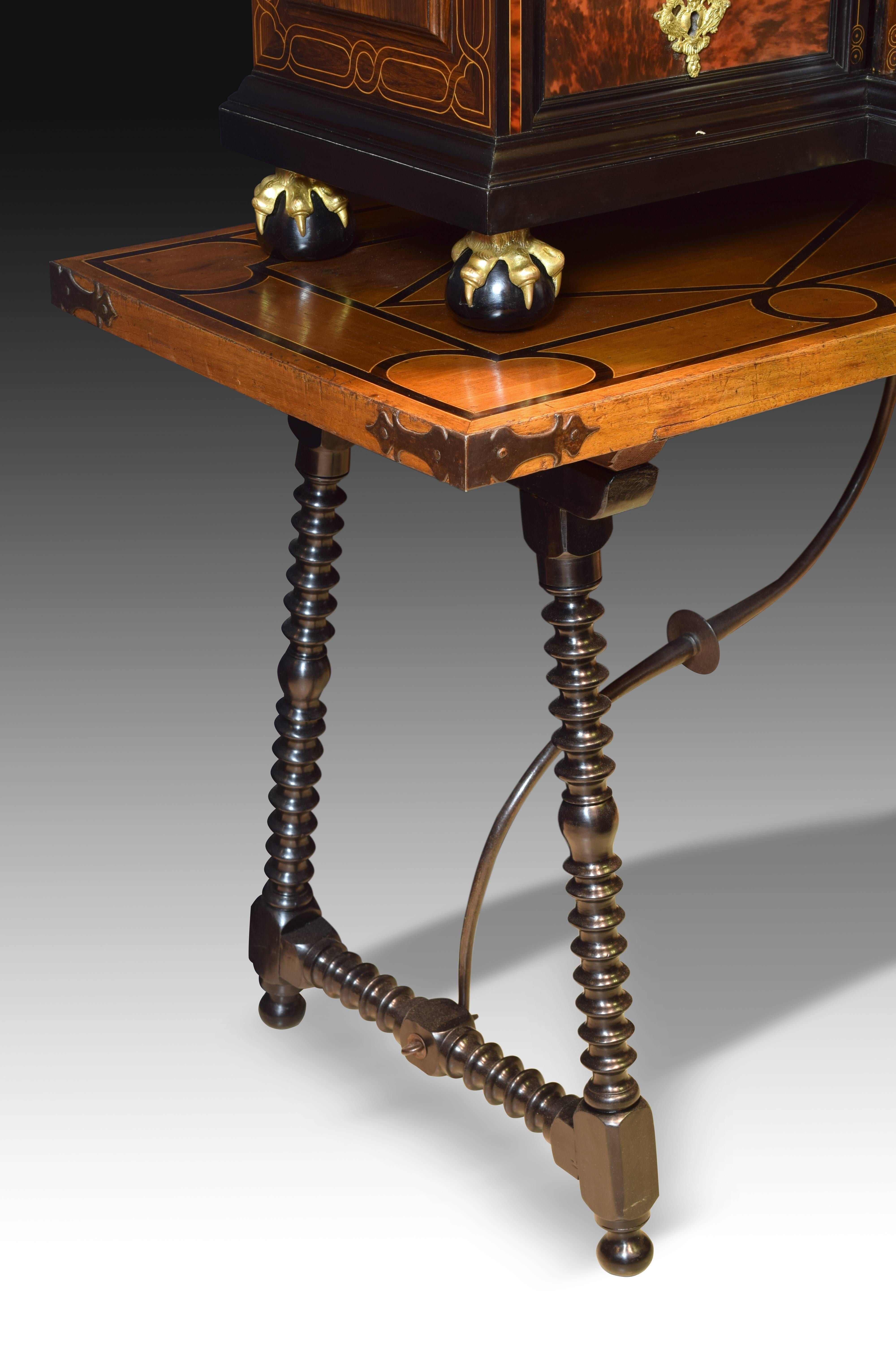 Italian Cabinet with Table, 17th Century 1