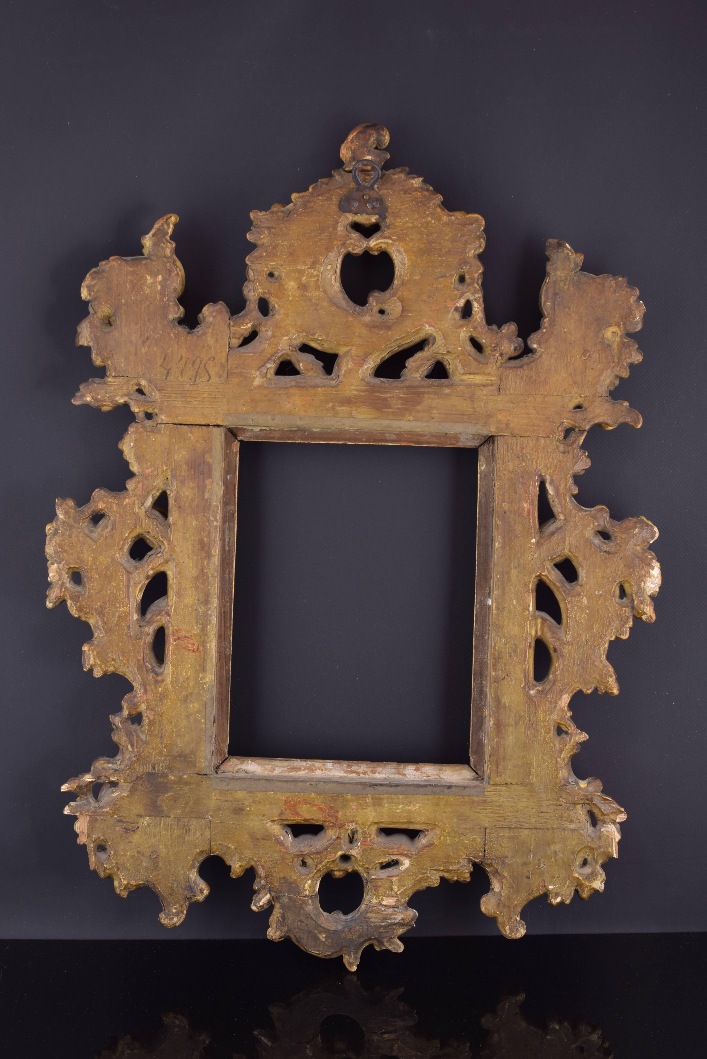 Rococo Roccoco Carved Wood Frame, 18th Century