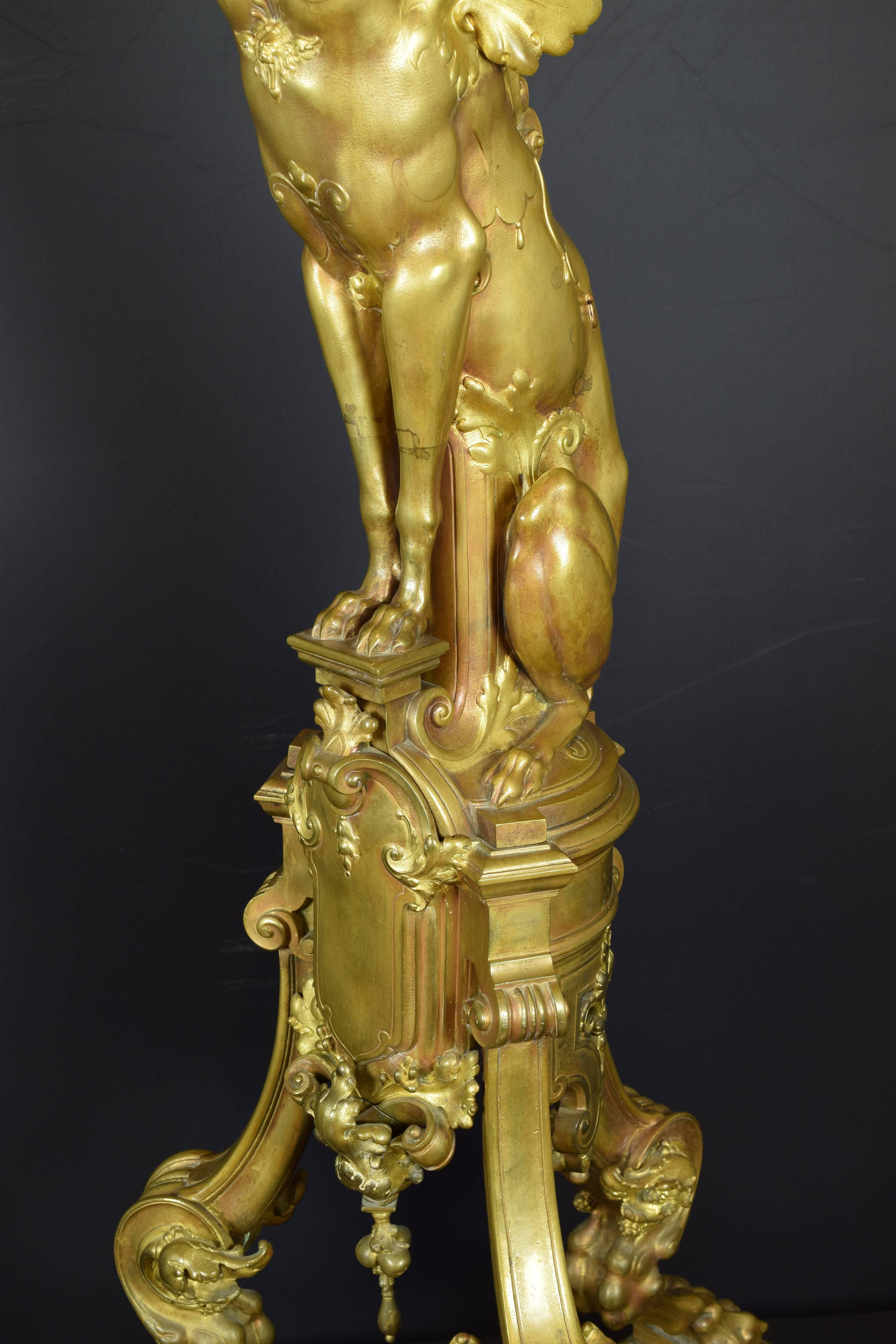 Neoclassical Gilt Bronze Torchière, France, End of the 19th Century