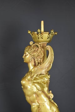 Gilt Bronze Torchière, France, End of the 19th Century