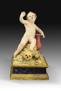 "Child Jesus" Wood, Salzillo School, Spain, 18th Century