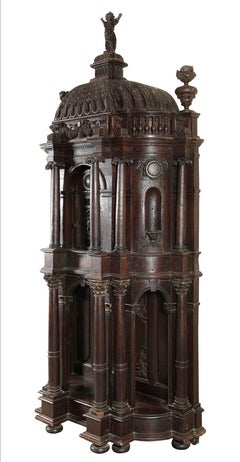 Architectural Tabernacle, Oak Wood, Spain, 17th Century