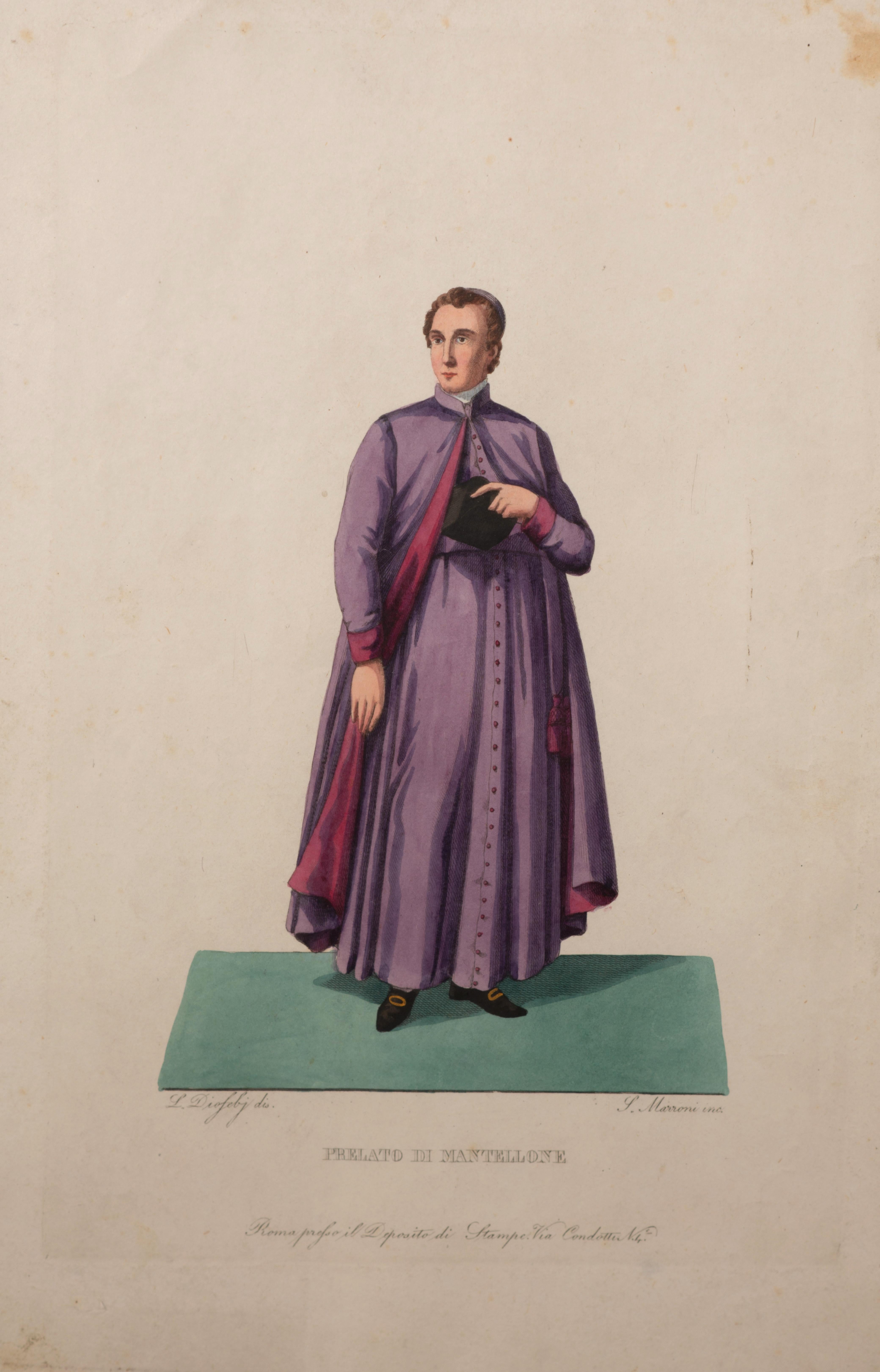 Huit tirages, Attirements religieux. Rome, Italie, XIXe siècle. 4