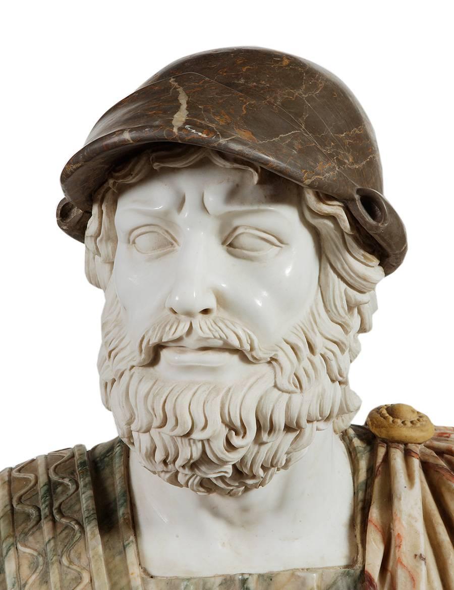European Roman Style Marble Bust, 20th Century