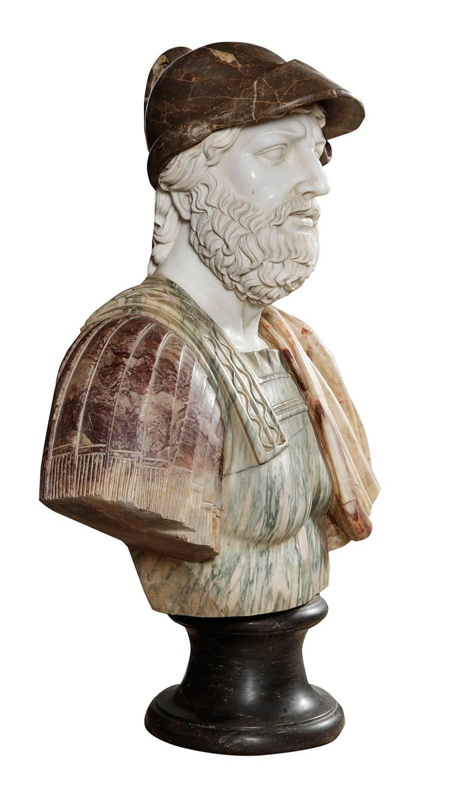 Neoclassical Revival Roman Style Marble Bust, 20th Century